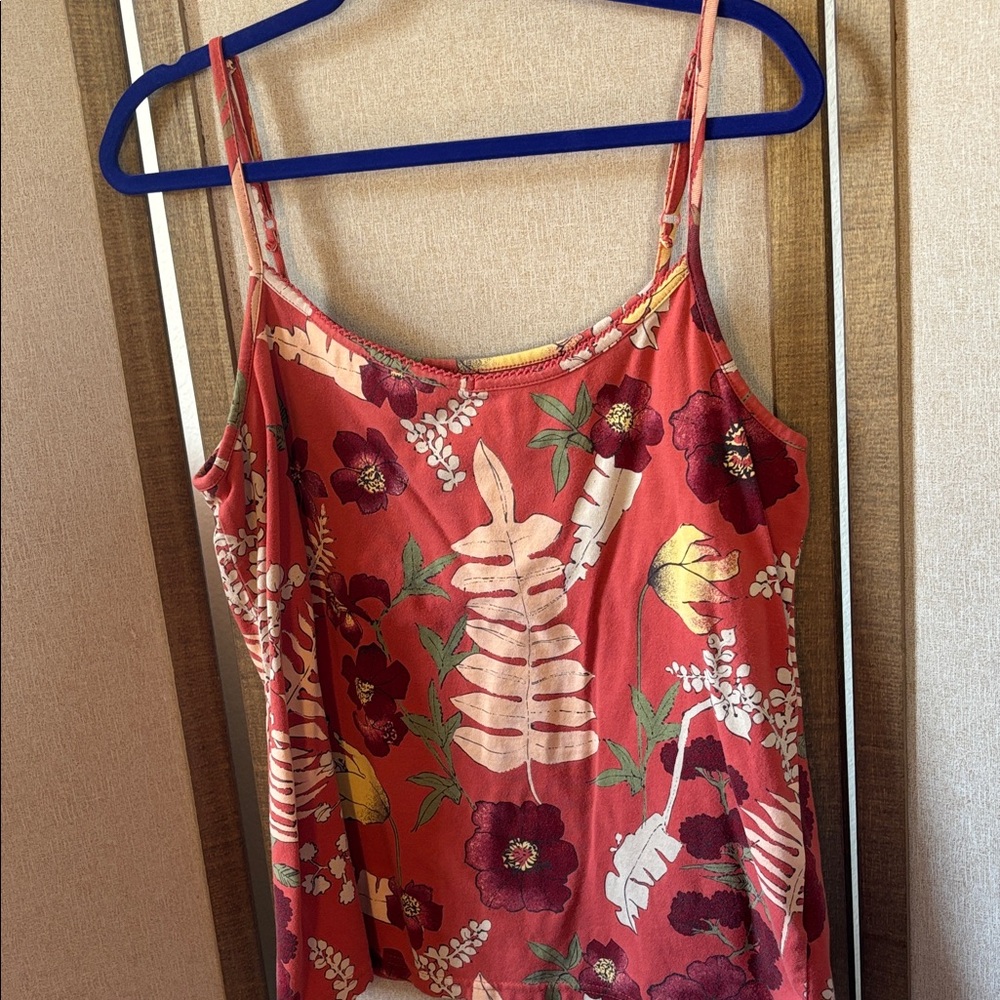FINAL MARKDOWN Floral Print Spaghetti Strap Top xl